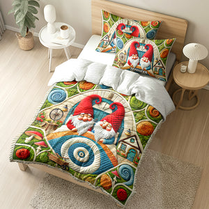 Personalized Gifts For Gnome Couple Quilt Bedding Set Special Line 07ohqn210125 - Blanket - GoDuckee