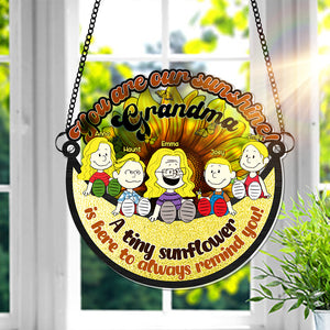 Personalized Gifts For Grandma Window Hanging Suncatcher, Adorable Sunshine Grandkids 05KALU100325PA - Ornament - GoDuckee