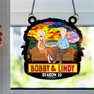 Personalized Anniversary Gifts For Couple Window Hanging Suncatcher Ornament 03OHLU040325PA - Ornament - GoDuckee