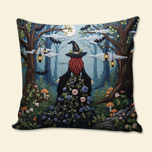 Forest Witch Pillow – Personalized Gifts for Witch Lovers 01naqn130625 - Pillow - GoDuckee