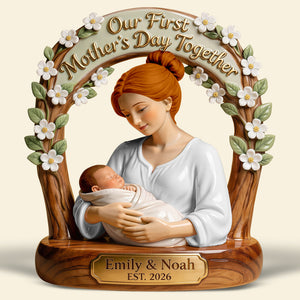 Our 1st Mother's Day Together Acrylic Plaque - Personalized Gifts For Mother 03tyqn110326 - Shaped Plaques - GoDuckee