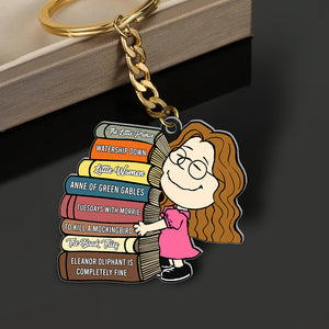 Personalized Gifts For Book Lovers Keychain, Custom Favorite Book Title 02qhqn090125hg - Keychains - GoDuckee