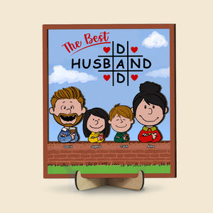 Personalized Gifts For Dad Wood Sign 04totn211224hh The Best Dad - Husband - Wood Sign - GoDuckee