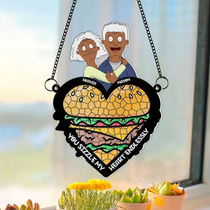 Personalized Gifts For Couple Window Hanging Suncatcher Ornament 04OHMH120225HG - Ornament - GoDuckee