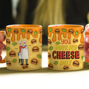 Personalized Gifts For Couple Accent Mug Melt Cheese 01TGQN271224HG - Coffee Mug - GoDuckee