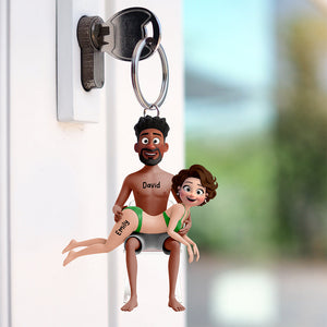 Naughty Couple Keychain- Personalized Gifts For Couples 07ohqn160126 - Keychains - GoDuckee