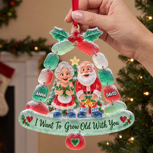 Mischievous Old Couple Acrylic Ornament - Personalized Gift For Couples 06OHTN070926