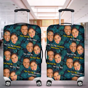 Custom Photo Gifts For Couple Luggage Cover 04ACDT040724 - Luggage Covers - GoDuckee