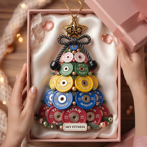 Weight Plate Tree Christmas Ornament, Personalized Gifts For Gymers 05qhtn100826 - Ornament - GoDuckee