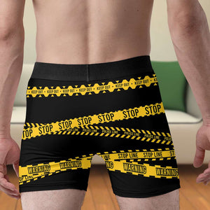 Personalized Custom Photo Gifts For Him Men's Boxers Stop Line 02TOLU231224 - Boxer Briefs - GoDuckee