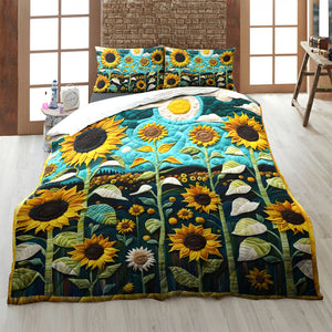 Personalized Gifts For Sunflower Lovers Quilt Bed Set 06HUMH200125 - Blanket - GoDuckee