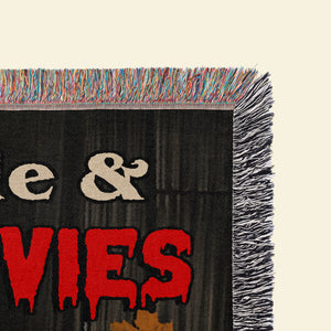 I Just Want To Cuddle And Watch Horror Movies With You, Personalized Woven Blanket, 05QHTN040923PA, Couple Gift - Blanket - GoDuckee