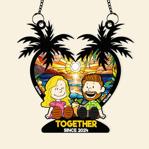 Personalized Gifts For Couple Suncatcher Ornament 02KADT080125PA - Ornament - GoDuckee