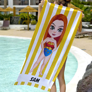 Personalized Friend Beach Towel Gift For Girl 04NATN170723PA - Beach Towel - GoDuckee