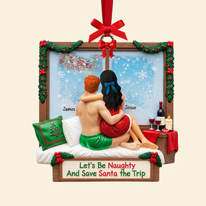 Naughty Bed Couple Ornament - Personalized Gifts For Couple 01huta110925 - Ornament - GoDuckee