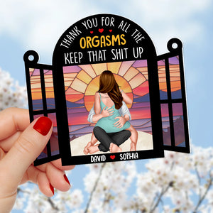 Personalized Gifts For Couple Suncatcher Ornament 01OHDT070624HH - Ornaments - GoDuckee