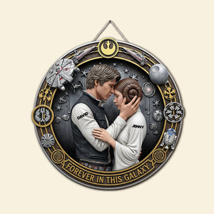 Galactic Love Personalized Gifts For Couple Wood Sign Forever In This Galaxy 01ohtn170725 - Wood Sign - GoDuckee