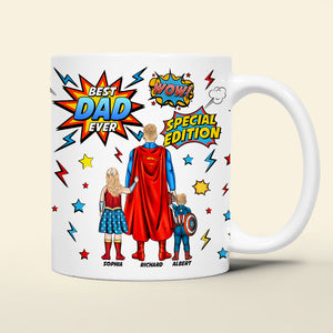 Personalized Gifts For Dad Coffee Mug Father's Day Super Dad And Kids 052ACQN200325PA - Coffee Mug - GoDuckee