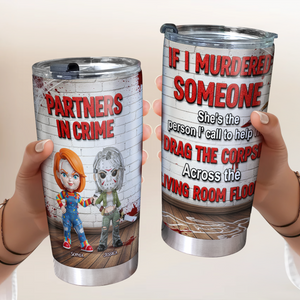 Horror Friends 20oz Tumbler - Personalized Gifts For Besties 03OHPU100725 - Tumbler Cup - GoDuckee