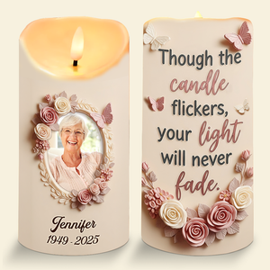 Eternal Memory Glow LED Candle - Custom Photo Human Memorial Gifts 05pgpu110725 - Led Candle - GoDuckee