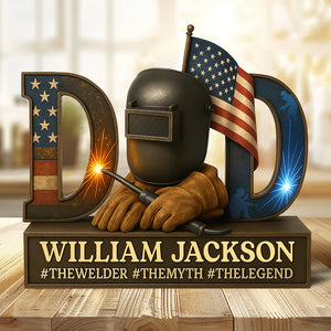 American Welder Acrylic Plaque - Personalized Gifts For Dad 05qhqn130525 - Shaped Plaques - GoDuckee