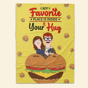 Personalized Gifts For Couple Blanket Cartoon Couple 02TOMH120225HG - Blanket - GoDuckee