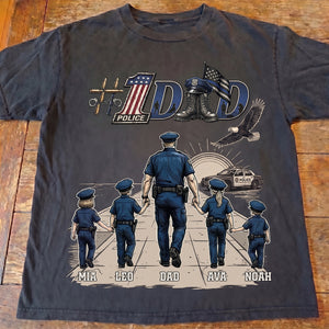Best Police Dad Ever Shirt - Personalized Gifts For Police Dads 03QHDT250526 - Shirts - GoDuckee