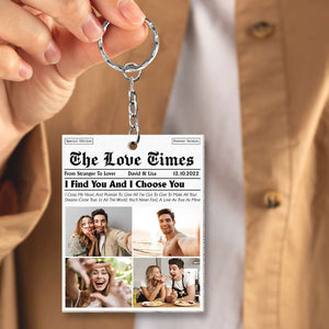 Custom Photo Gifts For Couple Acrylic Keychain Valentine The Love Times 04XQMH281124 - Keychains - GoDuckee