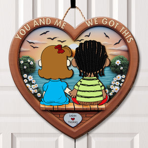 Personalized Gift For Couple Wood Sign Couple Holding Hands 04OHQN051224HG - Wood Sign - GoDuckee