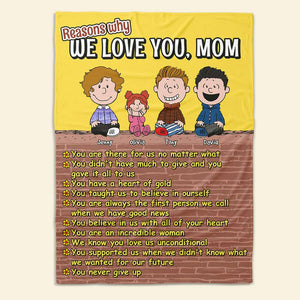 Personalized Gifts For Mom Blanket We Love You Mom 03TODT100125HH - Blanket - GoDuckee