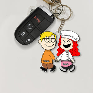 Personalized Gifts For Couple Keychain, Custom Job Costume 01qhqn130125hg - Keychains - GoDuckee