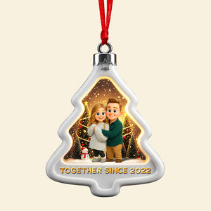 Cartoon Style Christmas Ornament - Custom Photo Gifts For Couple 06pgqn200825 - Ornament - GoDuckee