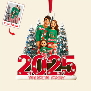 Cartoon Family Ornament - Custom Photo Gifts For Family 01tota300825 - Ornament - GoDuckee