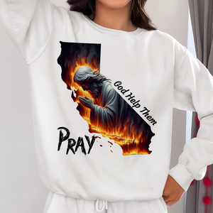 Pray for California Los Angeles Fire Shirt 05ohpu110125 Pray God Help Them - Shirts - GoDuckee