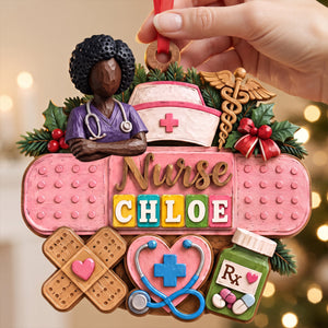 Dedicate Nurse Wood Effect Ornament, Personalized Gifts For Nurse, RN, CNA,... 01QHDT161026