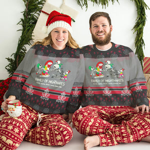 Horror Midnight Family, Personalized Knitted Ugly Sweater, Gifts For Family 03QHDT111123 - AOP Products - GoDuckee