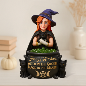 Kitchen Witch Acrylic Plaque - Personalized Gifts For Witches 01ohpu170625 - Shaped Plaques - GoDuckee