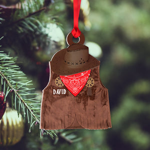 Personalized Cowboy Custom Shape Ornament - Gift For Christmas - Ornament - GoDuckee