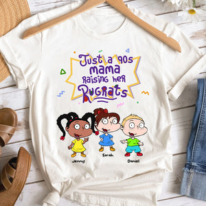 Just A 90s Mama, Gift For Mom, Personalized Shirt, Cartoon Kids Shirt 03NAHN050123TM - Shirts - GoDuckee
