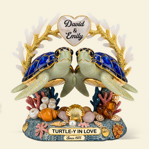 Turtle Couple Acrylic Plaque - Personalized Gifts For Couple 01napu030625 - Shaped Plaques - GoDuckee