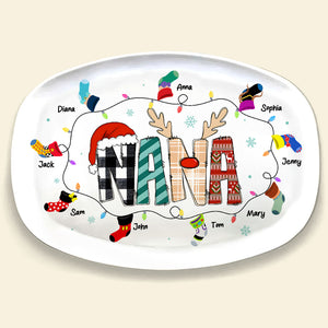 Happy Family Socks, Personalized Resin Plate, Gifts For Family 04NATN241023 - Resin Plate - GoDuckee