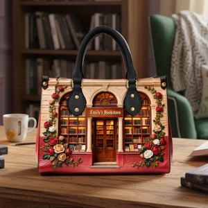 Book Store Theme Leather Bag - Personalized Gifts For Book Lover Leather Bag 02NALU060226 - Leather Bag - GoDuckee
