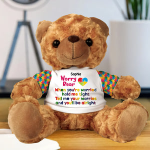 Personalized Gift For Autistic Bear With Shirt 03HULU260225 - Bear - GoDuckee