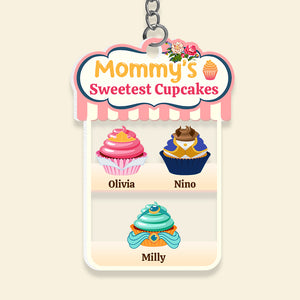 Personalized Gifts For Mom Keychain Mommy's Sweetest Cupcakes 04KADT270224 - Keychains - GoDuckee