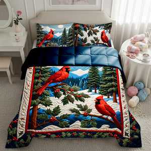 Cardinal - Quilt Bed Set - Gifts For Cardinal Lovers 03HULU150825 - Blanket - GoDuckee