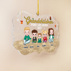 Grandchildren Make Life Grand Medallion Acrylic Ornament 05NATN120723HH - Ornament - GoDuckee