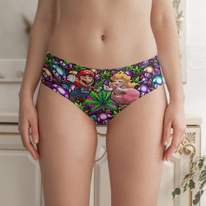 Personalized Gifts For Her Women's Briefs, Weed And Super Mushroom 05TGLU040125 - Boxer Briefs - GoDuckee