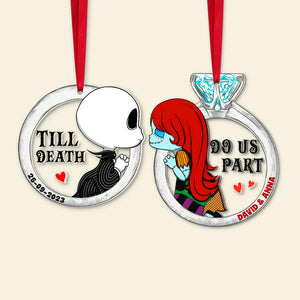 Set Of 2 Personalized Ornaments For Couple, PW-02QHTN071023, Christmas Gift, Anniversary Gift Ideas - Ornament - GoDuckee