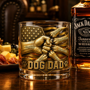 Dog Dad Drinking Glass - Personalized Gifts For Dads 03nalu190526 - Glass - GoDuckee