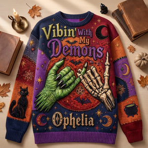 Witch Ugly Sweater - Personalized Gifts For Halloween 02huqn120826 - AOP Products - GoDuckee